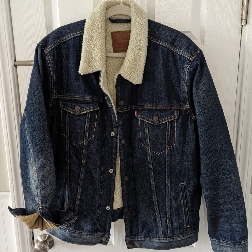 Levi's Sherpa Trucker Denim Jean Jacket XL